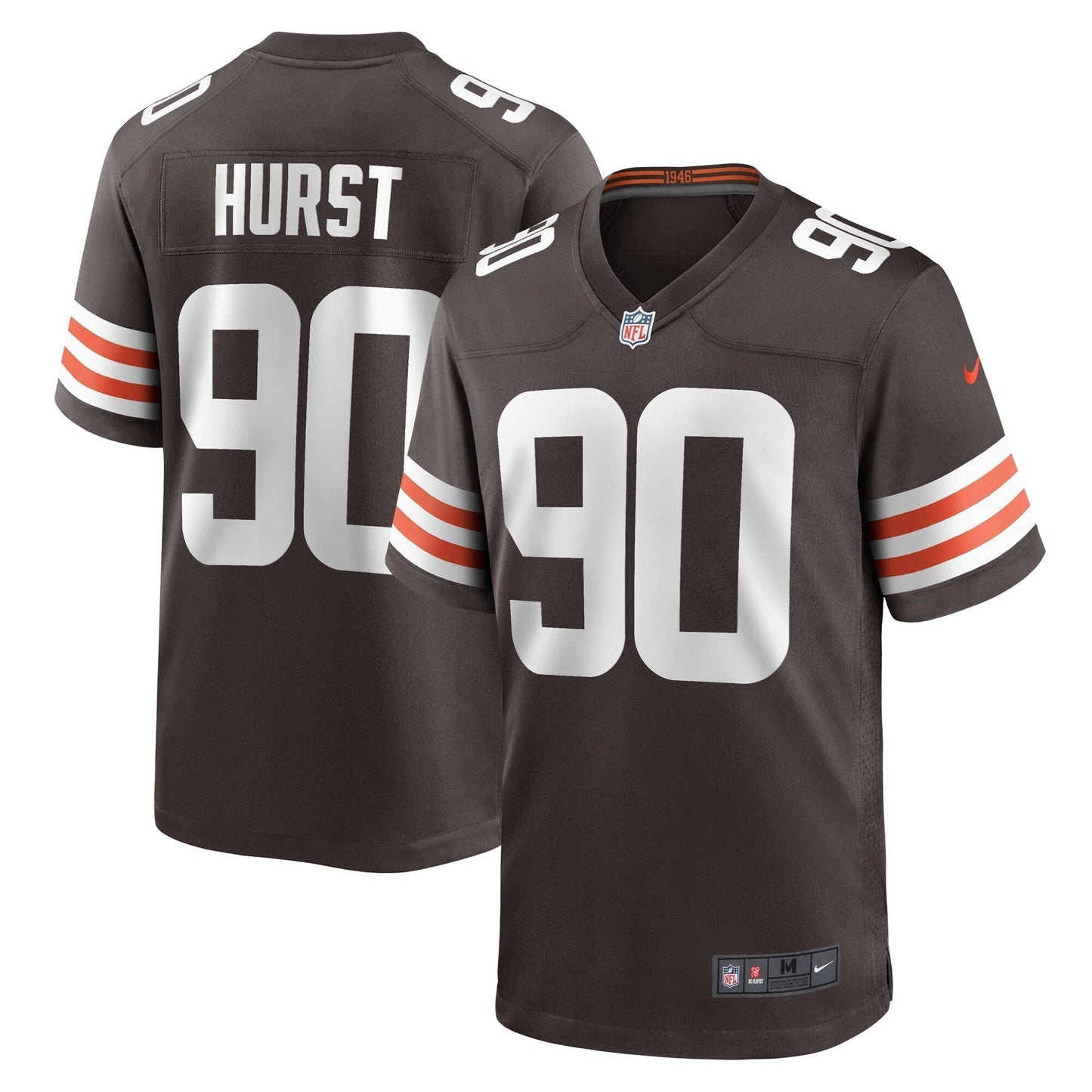 Maurice Hurst Cleveland Browns Nike Game Jersey - Brown football jersey product view 1