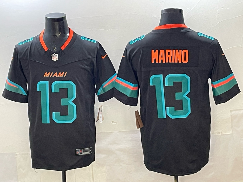Men's Miami Dolphins Dan Marino #13 Pitch Blue 2025 Rivalries Collection Limited Jersey football jersey product view 1