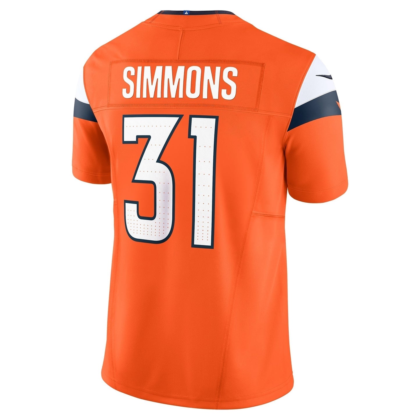 Justin Simmons Denver Broncos Nike Vapor F.U.S.E. Limited Jersey - Orange football jersey product view 3
