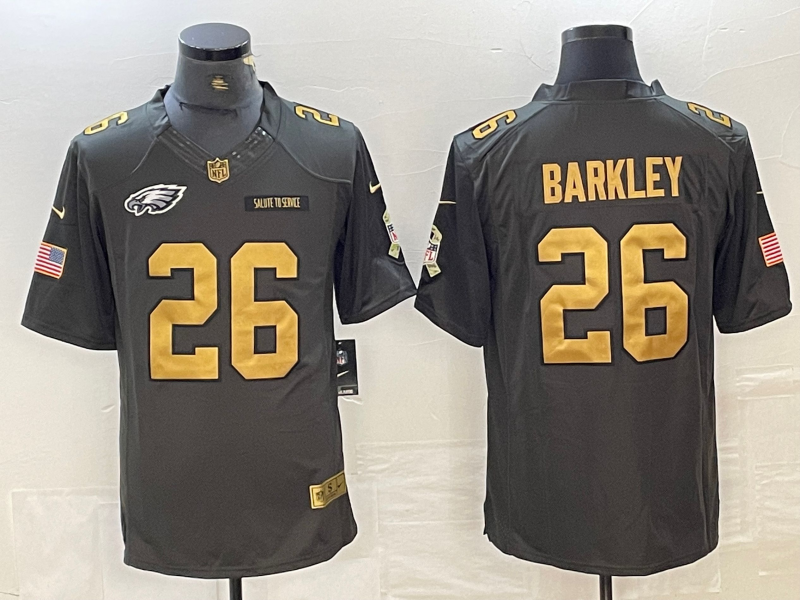 Men's Philadelphia Eagles Saquon Barkley #26 Black Player Jersey1 football jersey product view 1