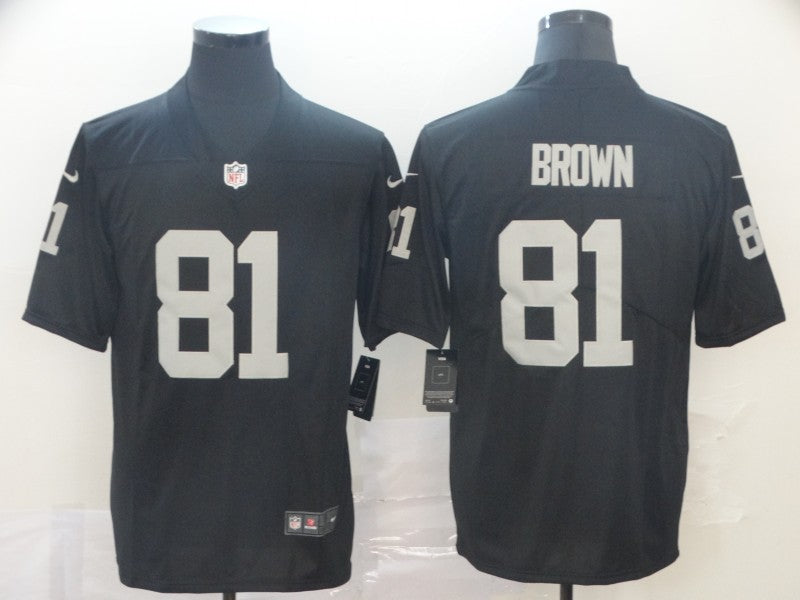 Men's Las Vegas Raiders Tim Brown #81 Black Game Player Jersey1 football jersey product view 1