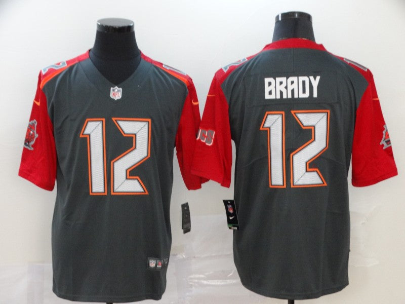 Men's Tampa Bay Buccaneers Tom Brady #12 Gray Game Player Jersey1 football jersey product view 1