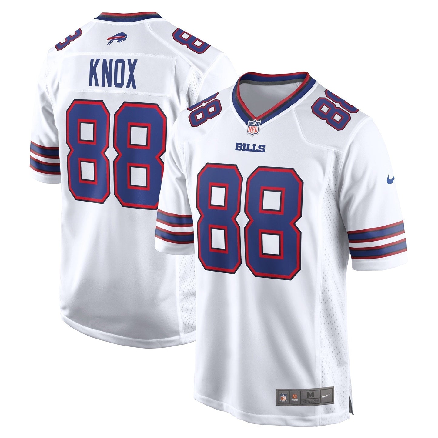 Dawson Knox Buffalo Bills Nike Away Game Jersey - White football jersey product view 1