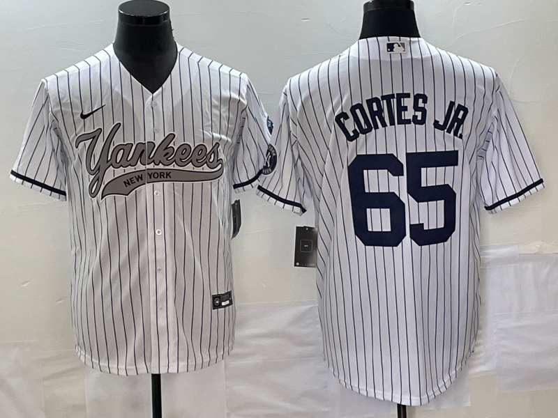 Men's New York Yankees Nestor Cortes Jr. #65 White Player Jersey1 Joint Edition baseball jersey product view 1