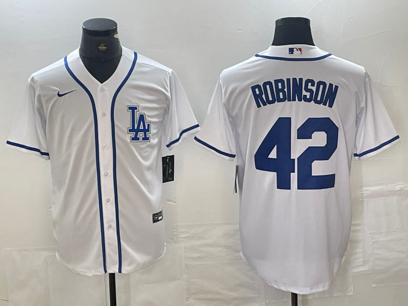 Men's Los Angeles Dodgers Jackie Robinson #42 White Limited Player Jersey1 baseball jersey product view 1