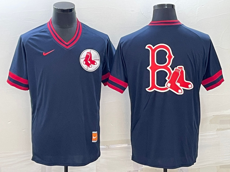Men's Boston Red Sox Navy Blank Replica Jersey1 baseball jersey product view 1