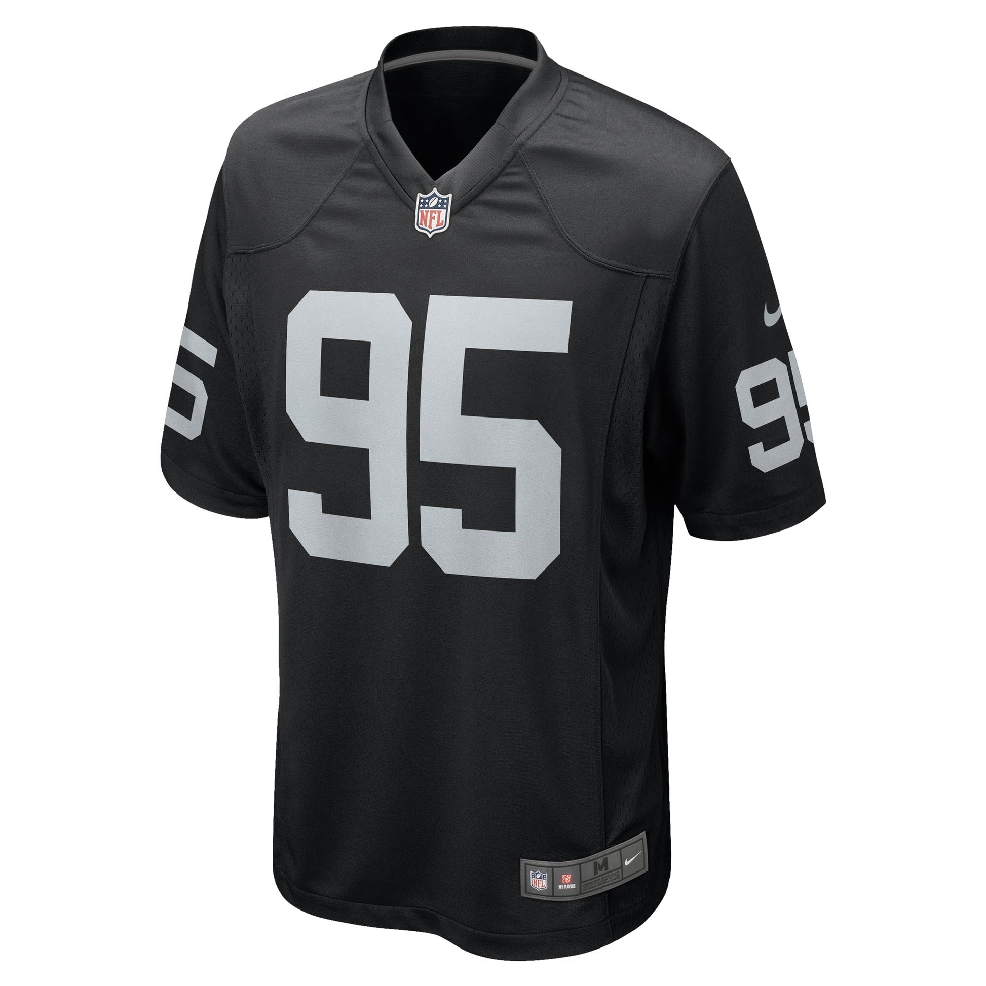 John Jenkins Las Vegas Raiders Nike Game Jersey - Black football jersey product view 2
