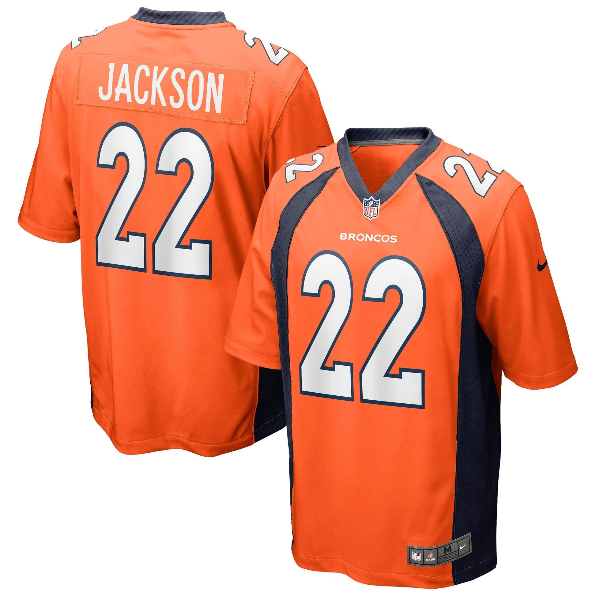 Kareem Jackson Denver Broncos Nike Game Jersey - Orange football jersey product view 1