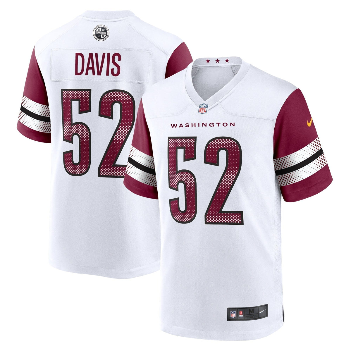 Jamin Davis Washington Commanders Nike Game Jersey - White football jersey product view 1