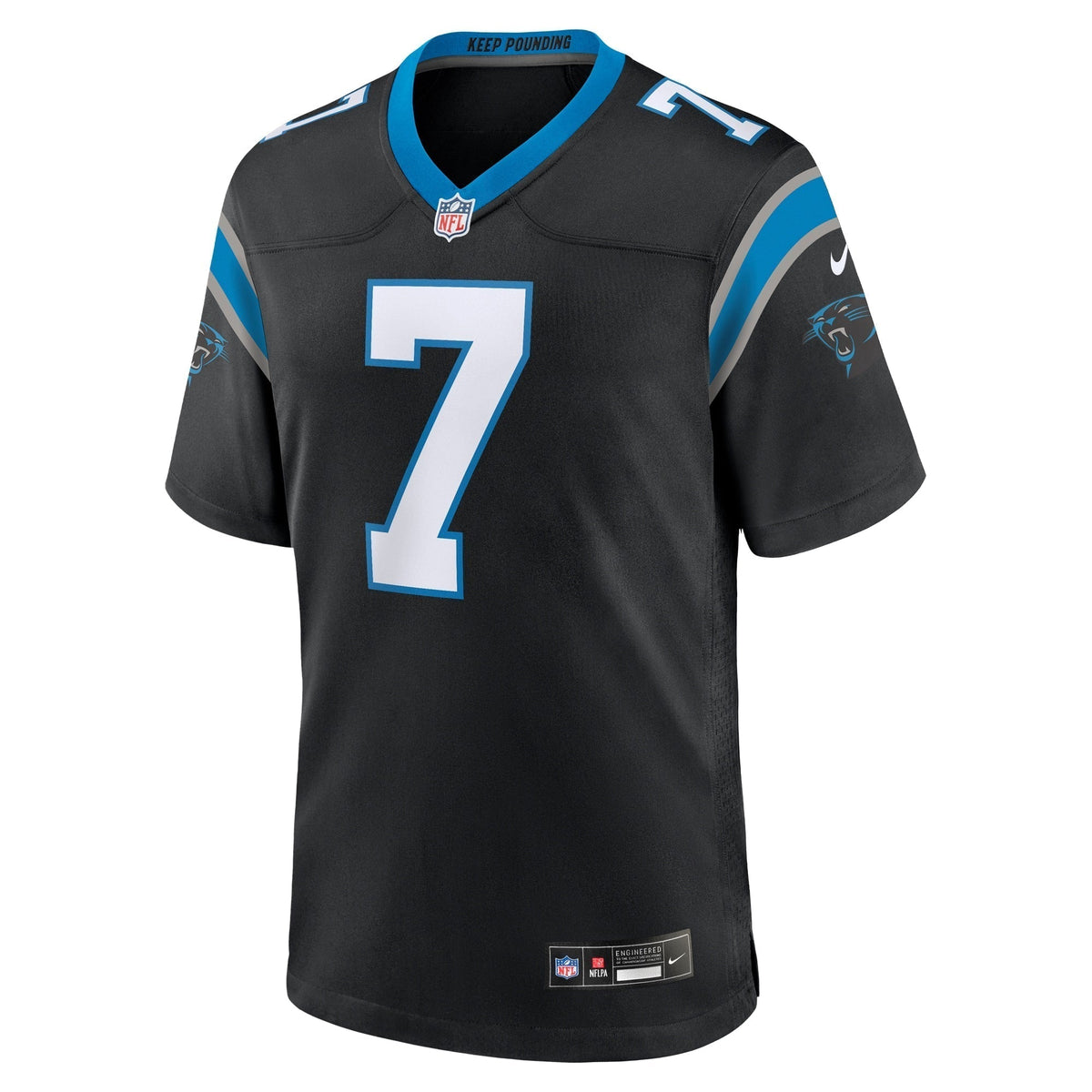 Jadeveon Clowney Carolina Panthers Nike Game Jersey - Black football jersey product view 2