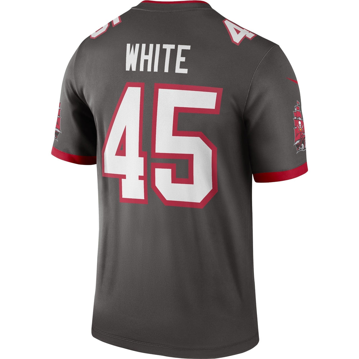 Devin White Tampa Bay Buccaneers Nike Alternate Legend Jersey - Pewter football jersey product view 3