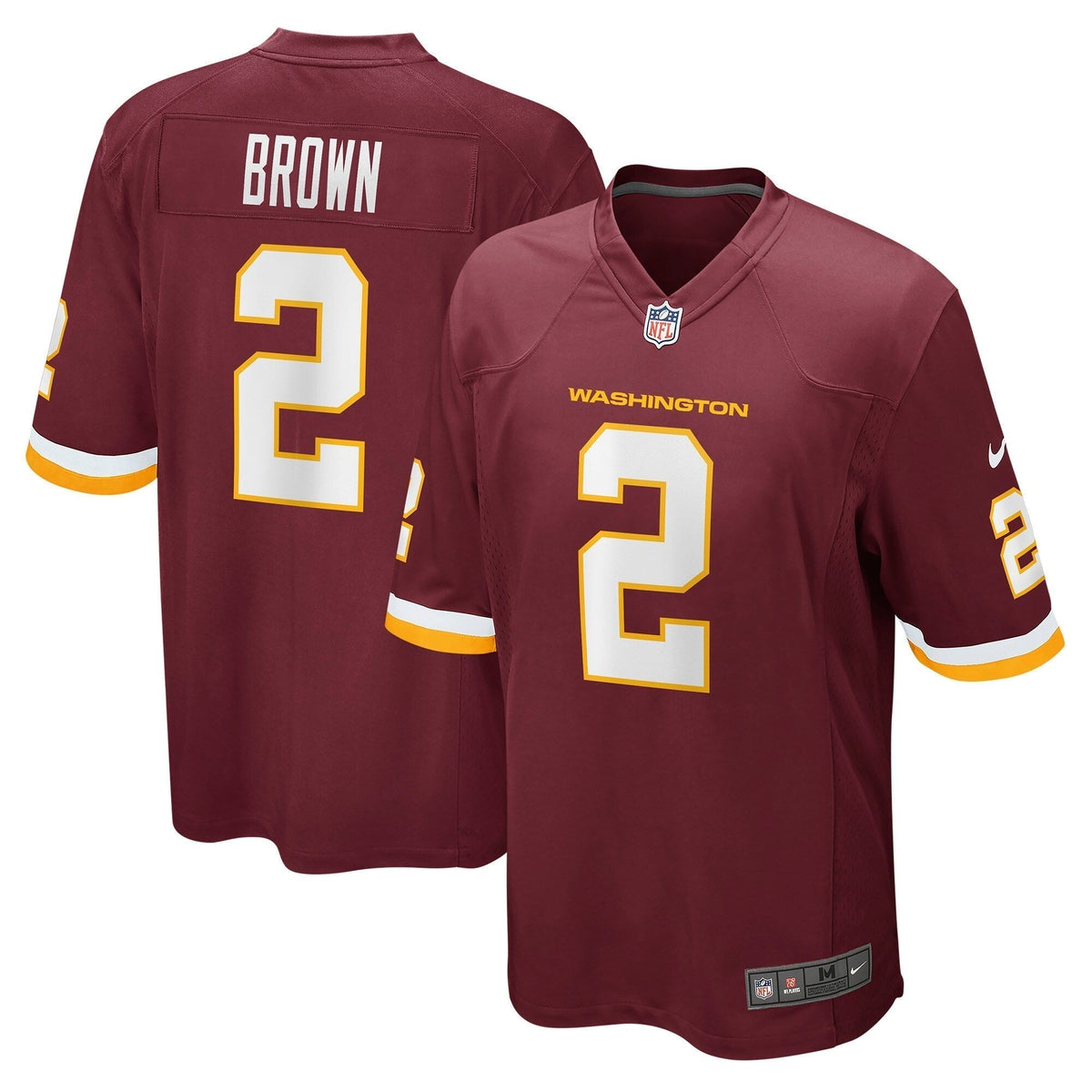 Dyami Brown Washington Football Team Nike Game Jersey - Burgundy football jersey product view 1
