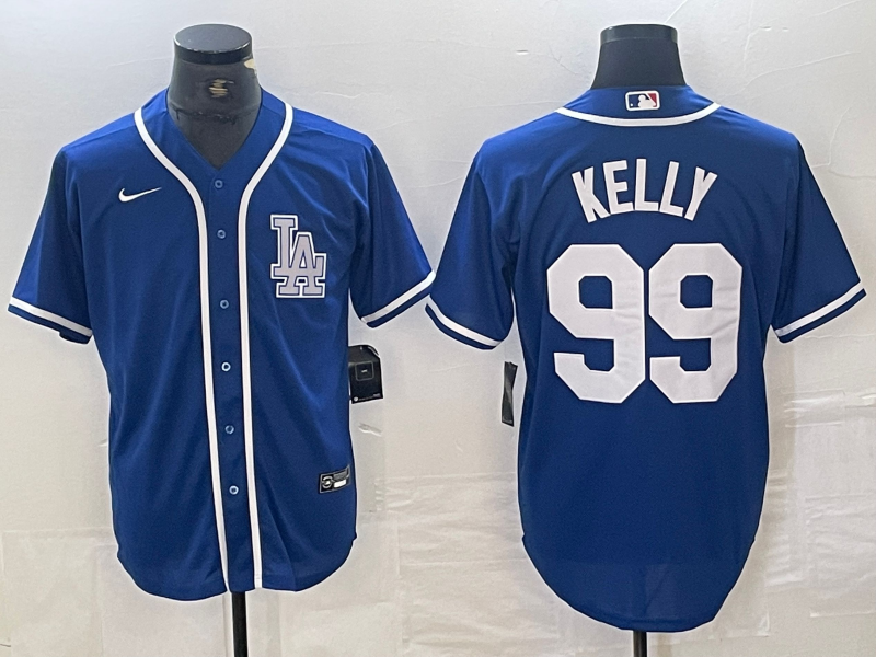 Men's Los Angeles Dodgers Joe Kelly #99 Blue Limited Player Jersey1 baseball jersey product view 1