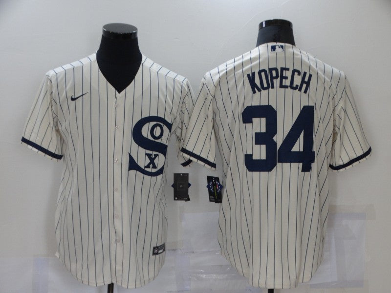 Men's Chicago White Sox Michael Kopech #34 Beige Replica Baseball Jersey1 baseball jersey product view 1
