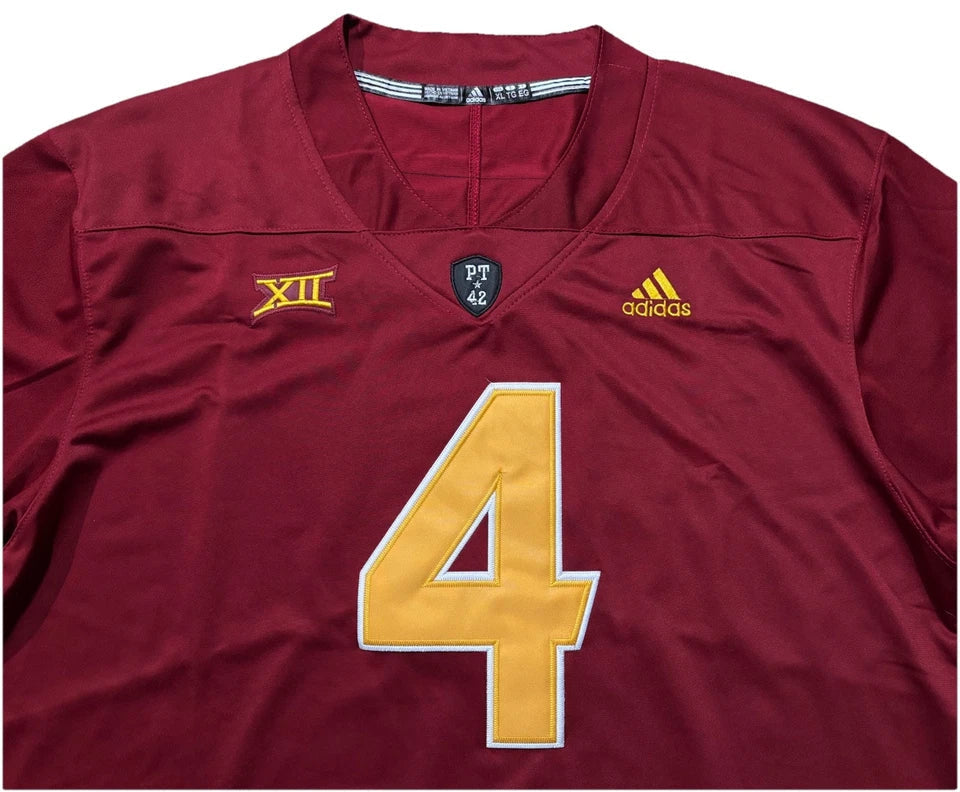 Adidas Arizona State Sun Devils Cam Skattebo Jersey. Mens XL. Red. Rare. football jersey product view 3