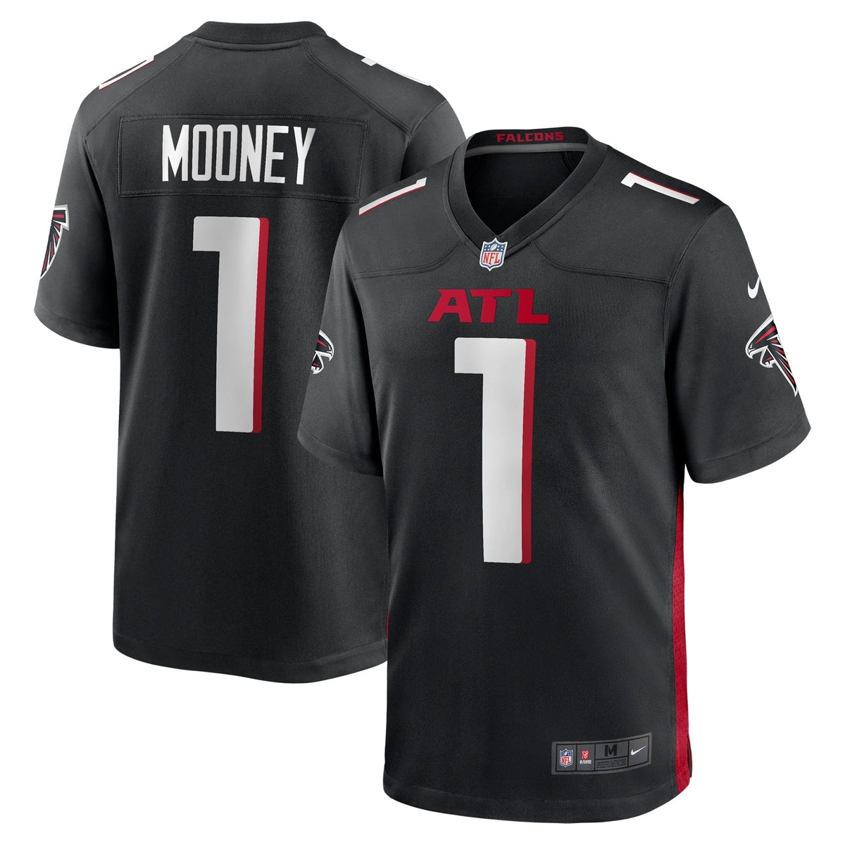 Darnell Mooney Atlanta Falcons Nike Team Game Jersey - Black football jersey product view 1