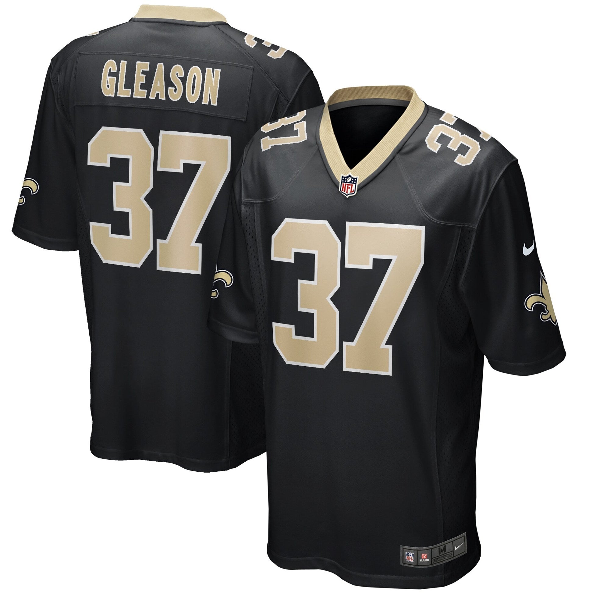 Steve Gleason New Orleans Saints Nike Game Retired Jersey - Black football jersey product view 1