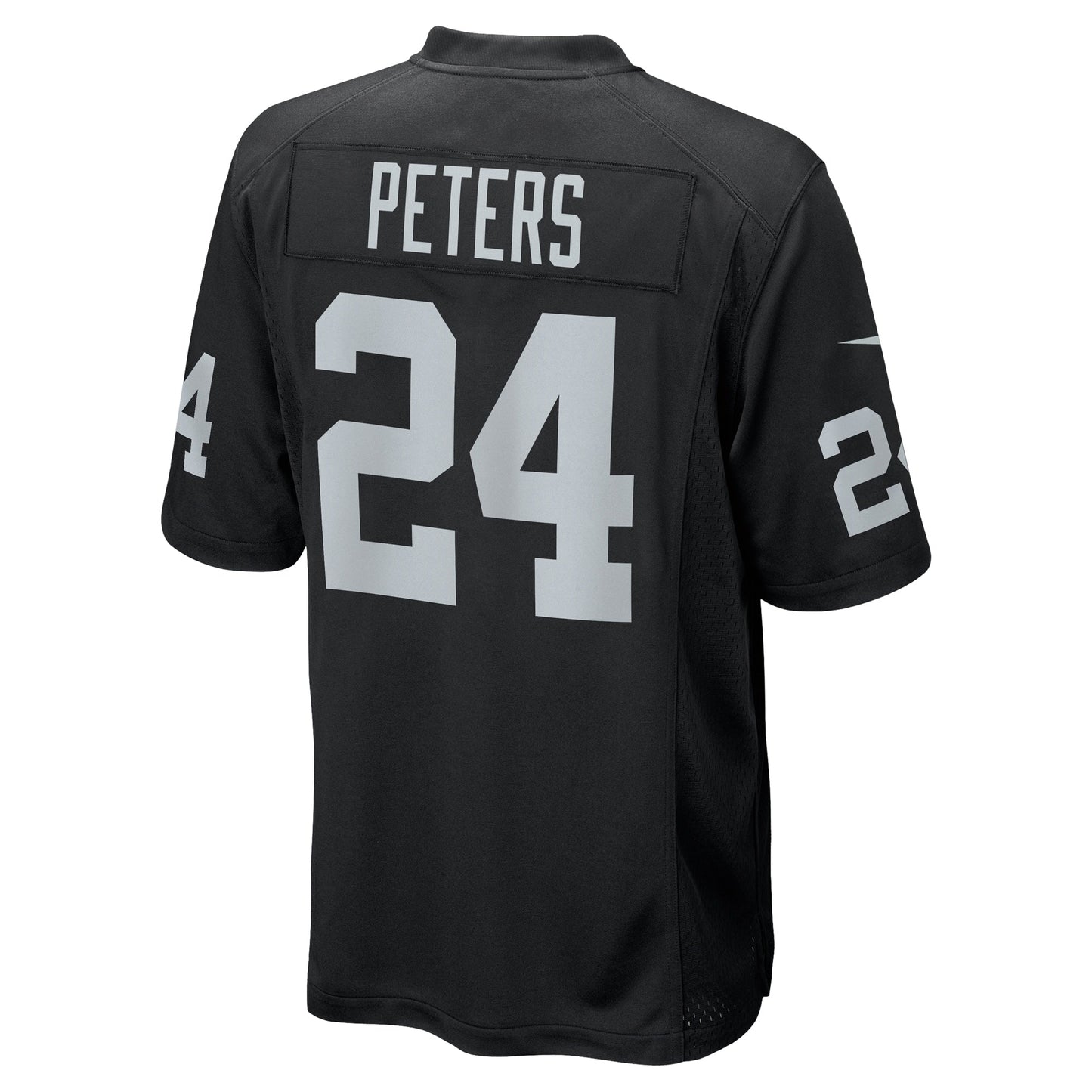 Marcus Peters Las Vegas Raiders Nike Team Game Jersey - Black football jersey product view 3