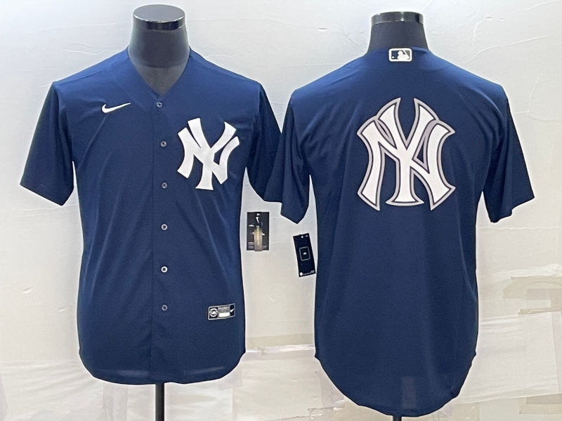Men's New York Yankees Navy Alternate Player Jersey1 baseball jersey product view 1