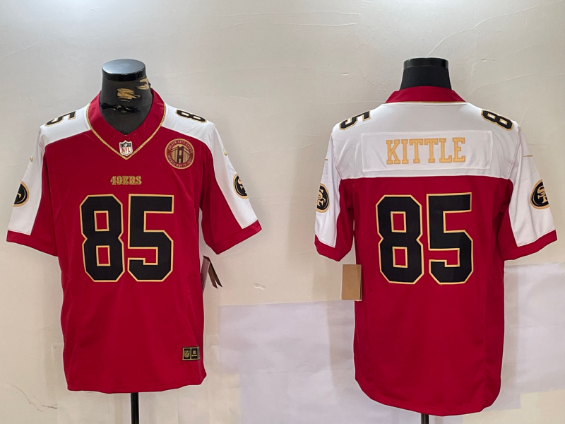 Men's San Francisco 49ers George Kittle #85 Scarlet Game Player Jersey1 football jersey product view 1