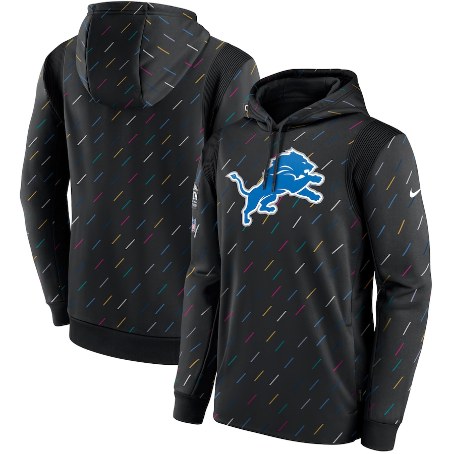 Men's Detroit Lions NFL 2021 Salute to Service Hoodie1 Black football jersey product view 1