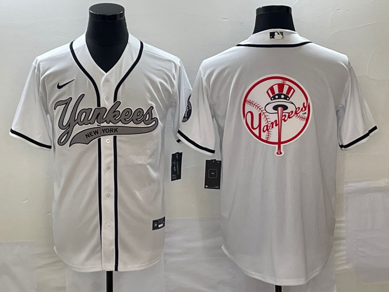 Men's New York Yankees White Replica Team Jersey1 Joint Edition baseball jersey product view 1