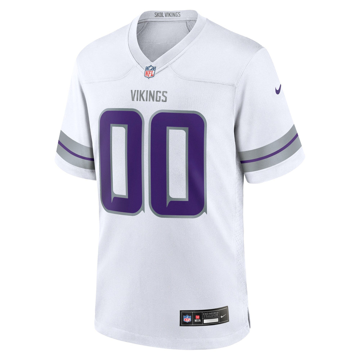 Minnesota Vikings Nike Alternate Custom Game Jersey - White football jersey product view 2