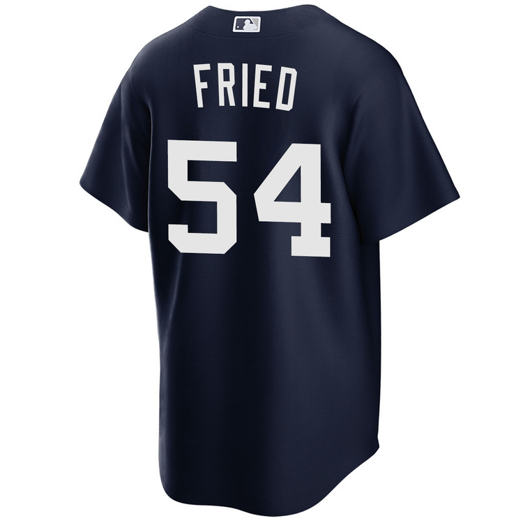 Max Fried New York Yankees Alternate Navy Jersey baseball jersey product view 3