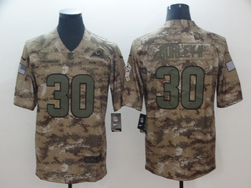 Men's Los Angeles Rams Todd Gurley II #30 Camouflage Game Jersey1 football jersey product view 1