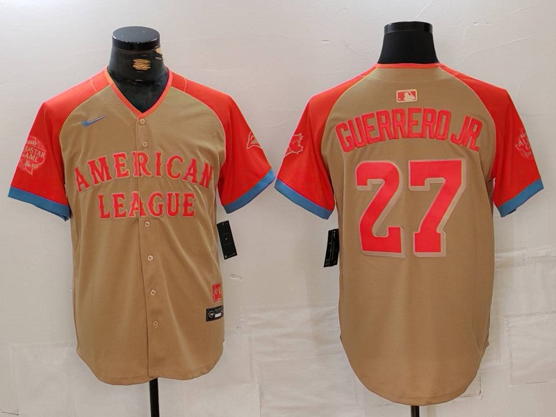 Men's American League Vladimir Guerrero Jr. #27 Cream 2024 MLB All-Star Game Limited Player Jersey1 baseball jersey product view 1