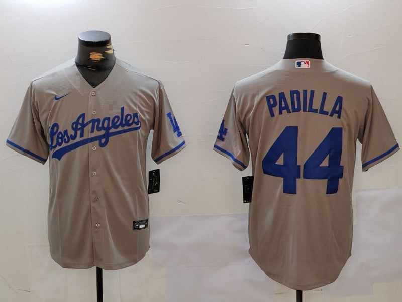 Men's Los Angeles Dodgers Vicente Padilla #44 Gray Game Jersey1 baseball jersey product view 1