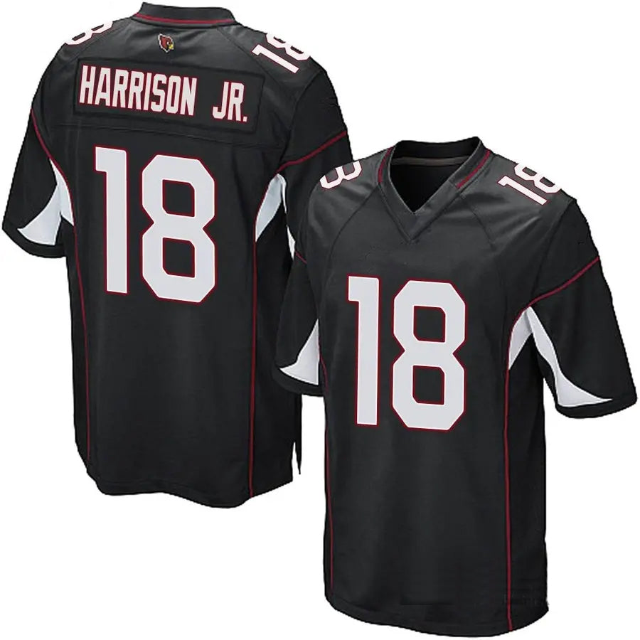 A.Cardinals #18 Marvin Harrison Jr. Player Black Game Stitched Football Jerseys football jersey product view 1