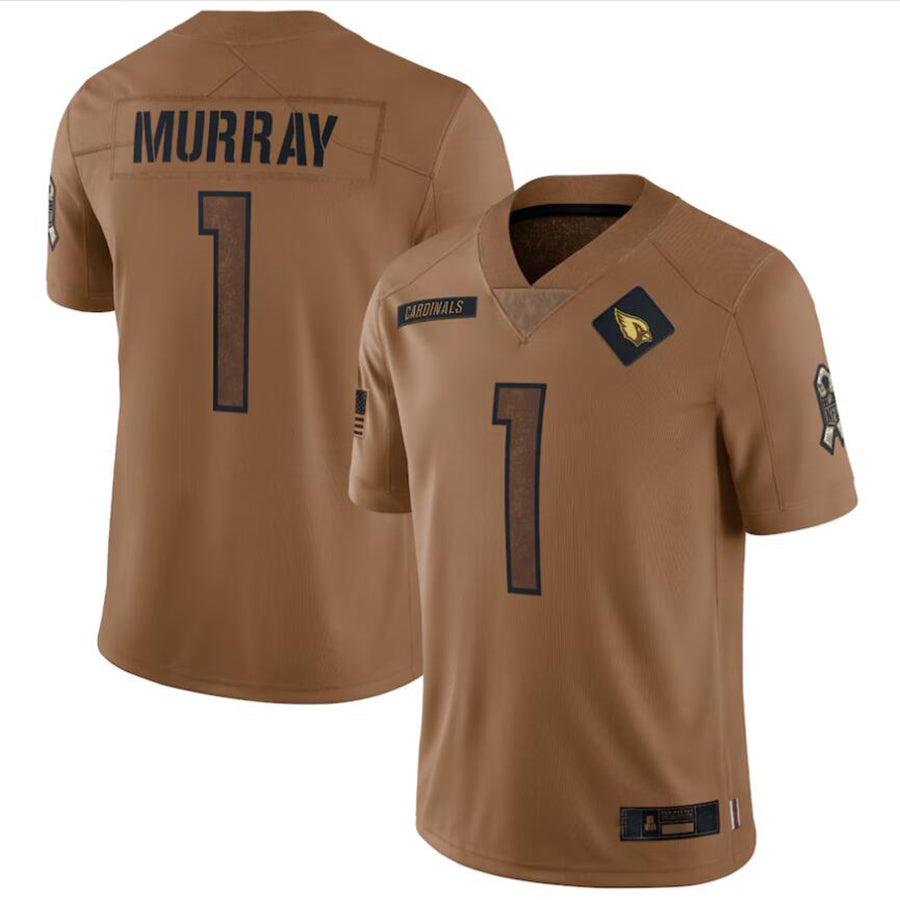 A.Cardinals #1 Kyler Murray Player Brown Salute To Service Limited Jersey Football Jerseys football jersey product view 2