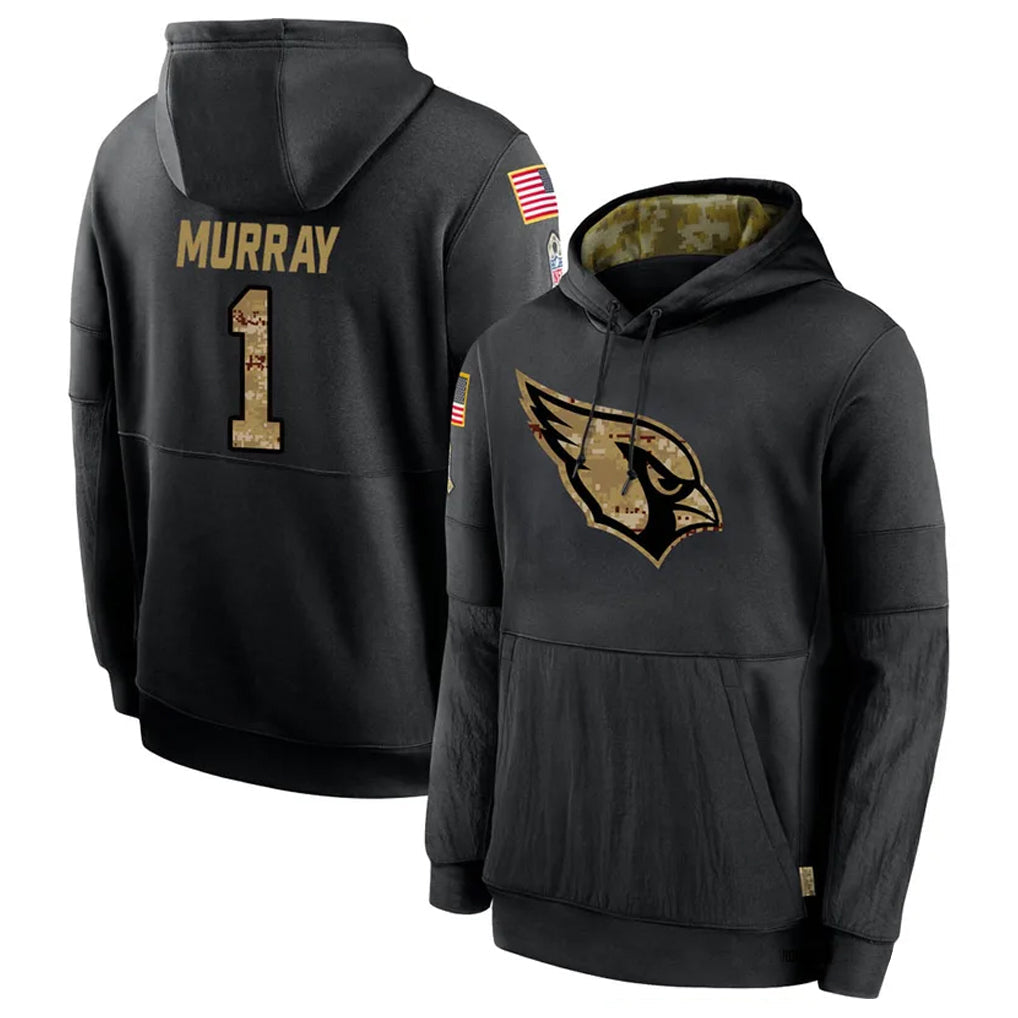 A.Cardinals #1 Kyler Murray Player Black Salute to Service Limited Hoodies Football Jerseys football jersey product view 1