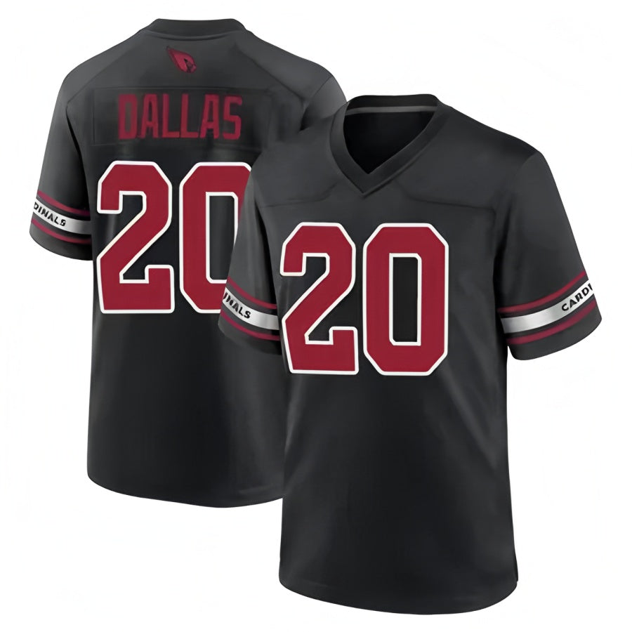 A.Cardinals #20 DeeJay Dallas Player Black Home Game Football Jerseys football jersey product view 1
