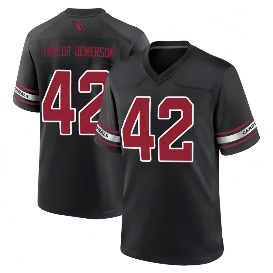 A.Cardinals #42 Dadrion Taylor-Demerson Player Black Home Game Football Jerseys football jersey product view 1
