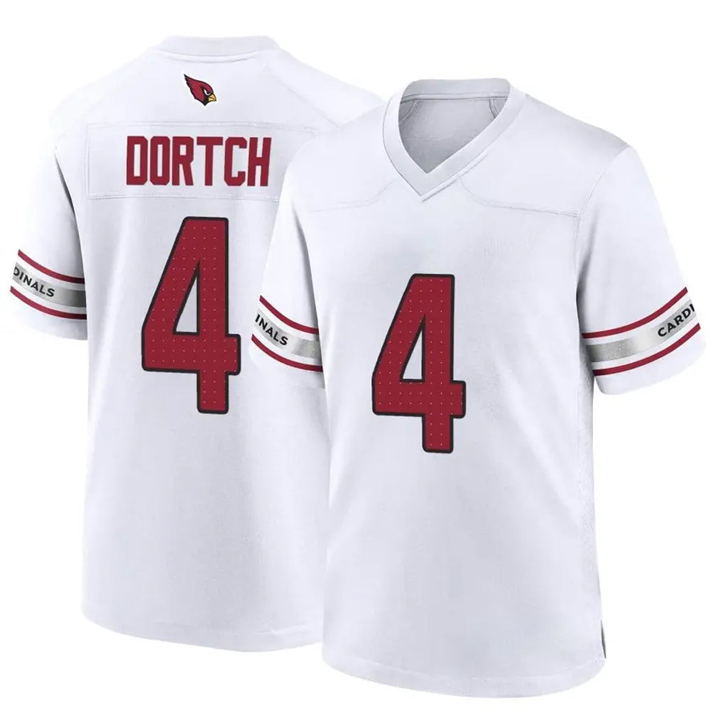 A.Cardinals #4 Greg Dortch Player White Home Game Football Jerseys football jersey product view 1