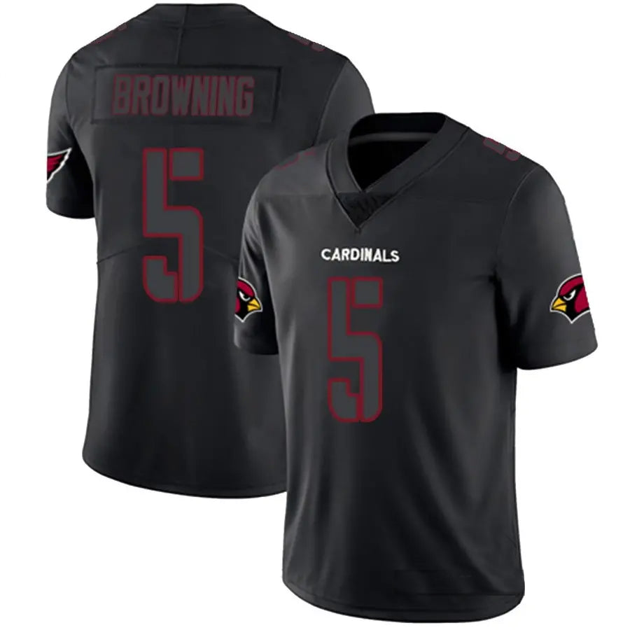 A.Cardinals #5 Baron Browning Player Limited Black Impact Football Jerseys football jersey product view 1