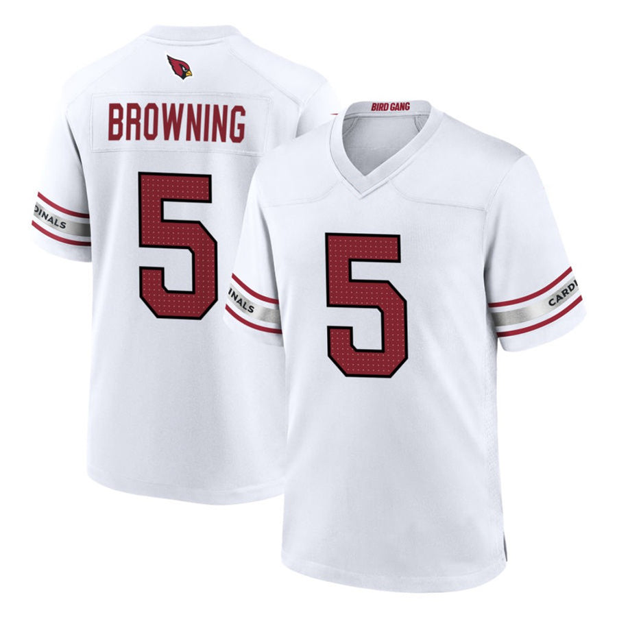 A.Cardinals #5 Baron Browning Player White Home Game Football Jerseys football jersey product view 1