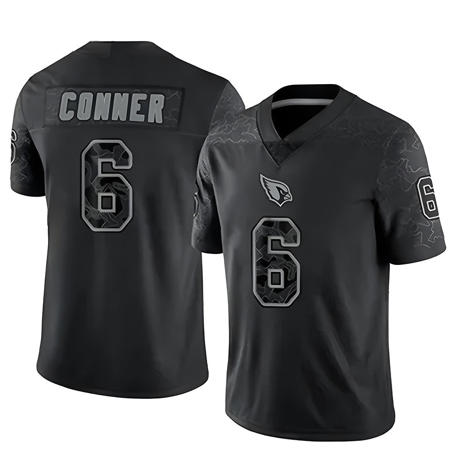 A.Cardinals #6 James Conner Player Black RFLCTV Limited Football Jerseys football jersey product view 1