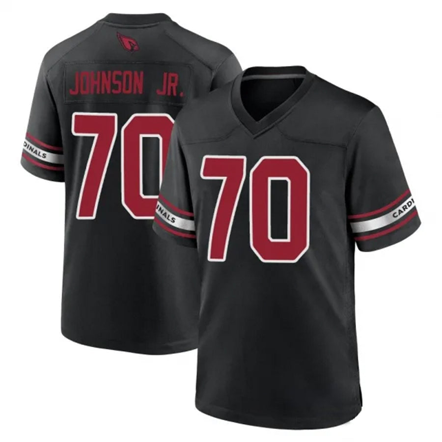 A.Cardinals #70 Paris Johnson Jr. Player Black Game Football Jerseys football jersey product view 1