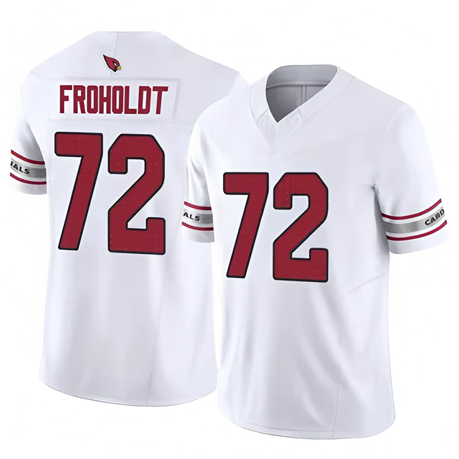 A.Cardinals #72 Hjalte Froholdt Player White Game Road Football Jerseys football jersey product view 1