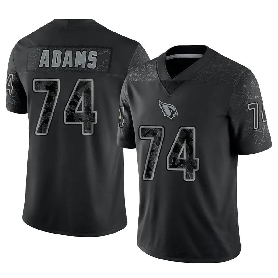 A.Cardinals #74 Isaiah Adams Player Black RFLCTV Limited Football Jerseys football jersey product view 1