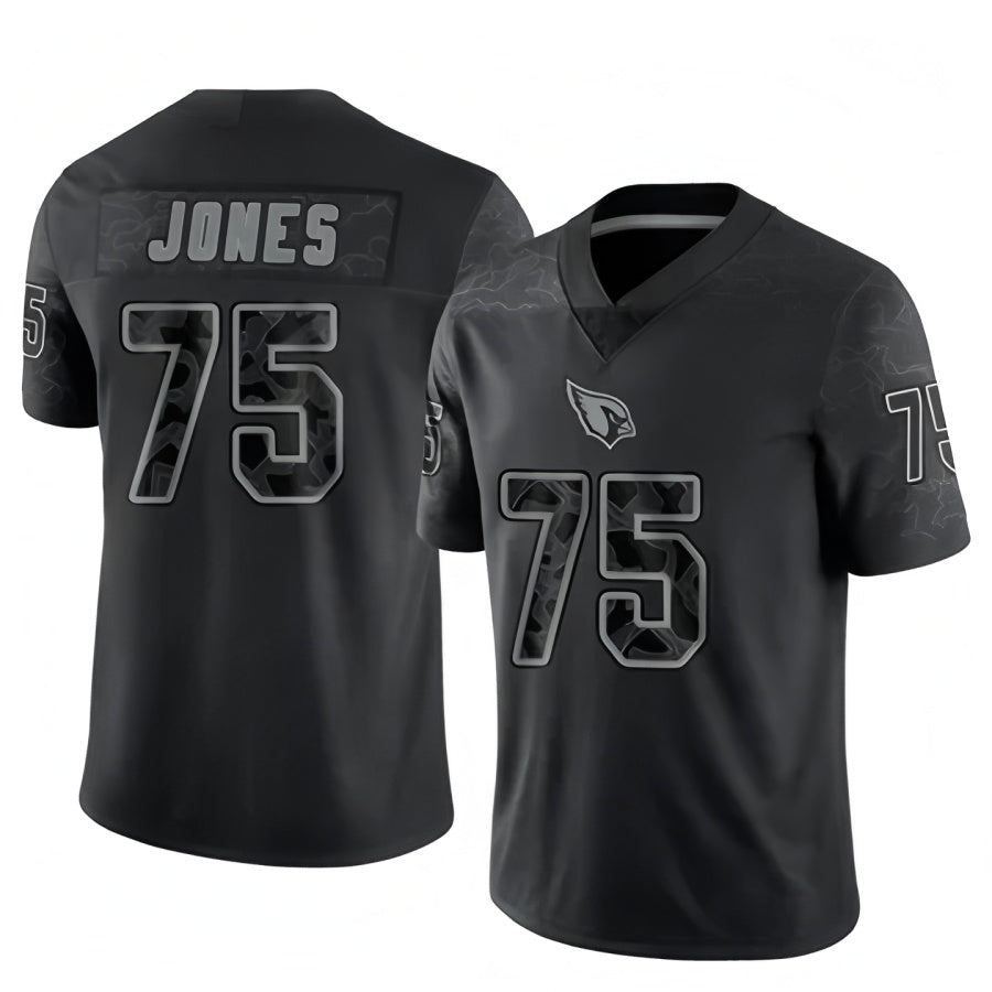 A.Cardinals #75 Christian Jones Player Black RFLCTV Limited Football Jerseys football jersey product view 1