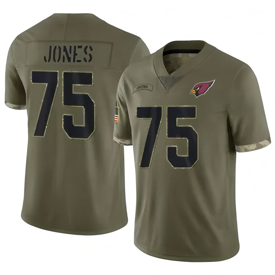 A.Cardinals #75 Christian Jones Player Olive Salute To Service Limited Game Football Jerseys football jersey product view 1