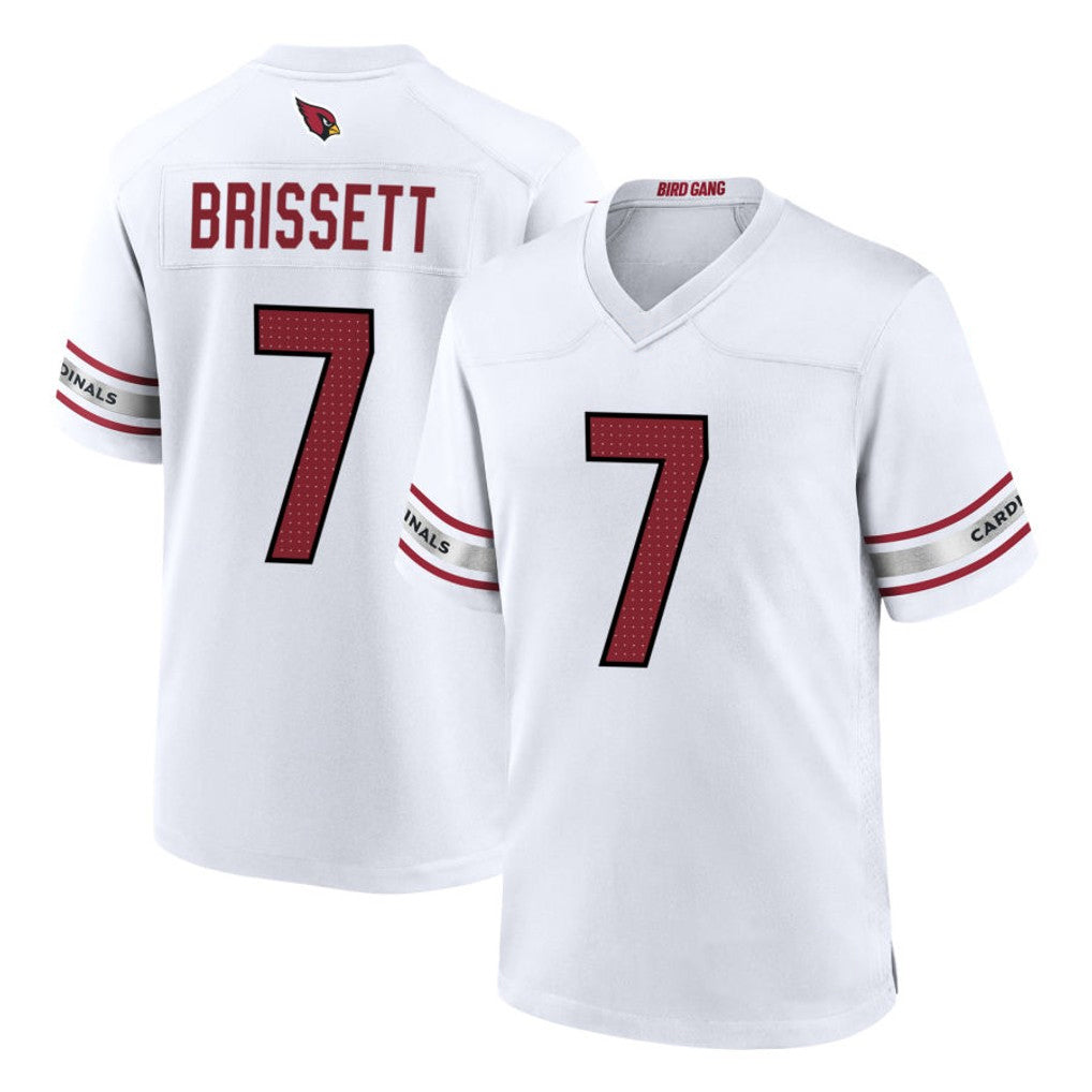 A.Cardinals #7 Jacoby Brissett Player White Home Game Football Jerseys football jersey product view 1