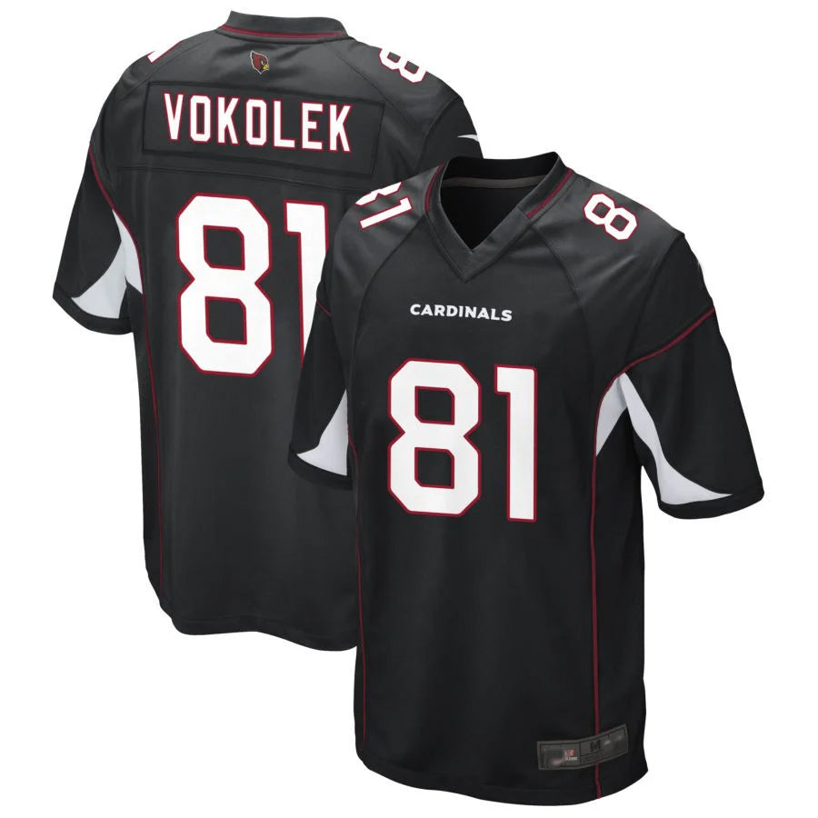 A.Cardinals #81 Travis Vokolek Player Black Game Football Jerseys football jersey product view 1