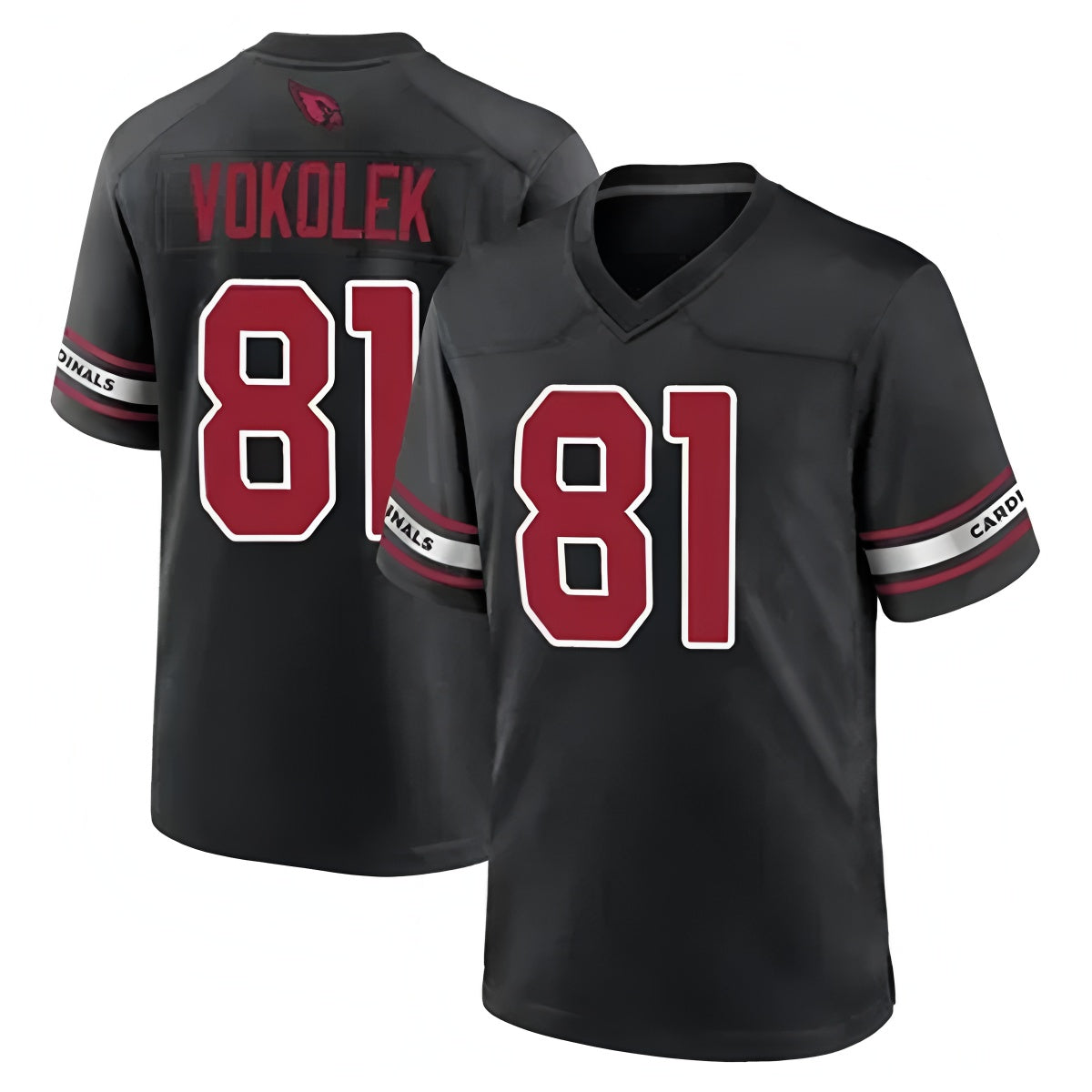 A.Cardinals #81 Travis Vokolek Player Black Home Game Football Jerseys football jersey product view 1