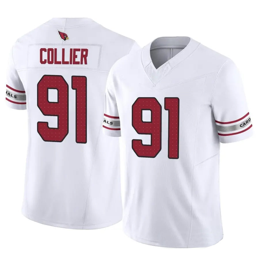 A.Cardinals #91 L.J. Collier Player Limited Elite Home White Football Jerseys football jersey product view 1