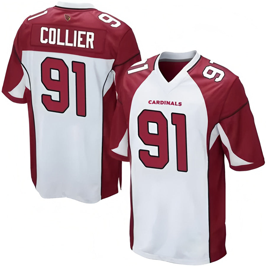 A.Cardinals #91 L.J. Collier Player White Game Football Jerseys football jersey product view 1
